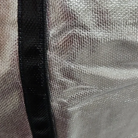 Victoria's Secret Silver and Black Large Tote Bag
